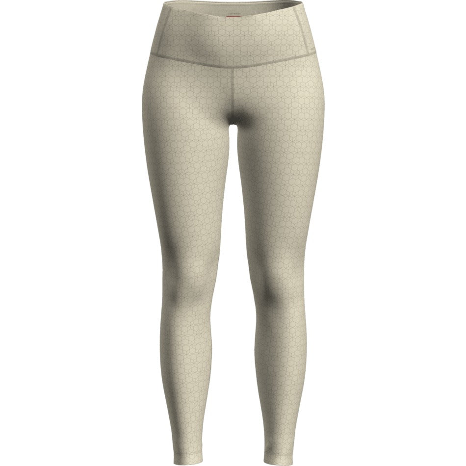 Icebreaker Women's Merino 260 Tech Vertex High Rise Leggings (Alpine Geo) - Undyed/Cumin